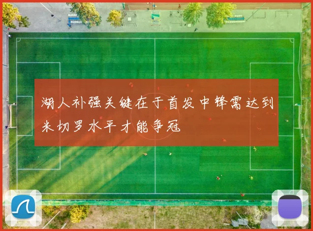湖人补强关键在于首发中锋需达到米切罗水平才能争冠